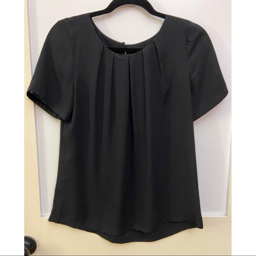 Black Pleated Blouse